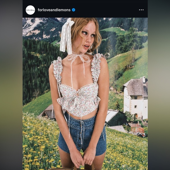 For Love & Lemons NWT gaia top | medium - Picture 2 of 9